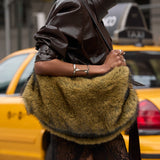 Faux Fur Iman Shoulder Bag