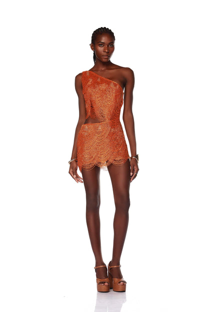 Wayla Copper Mini Dress - Pre Order
