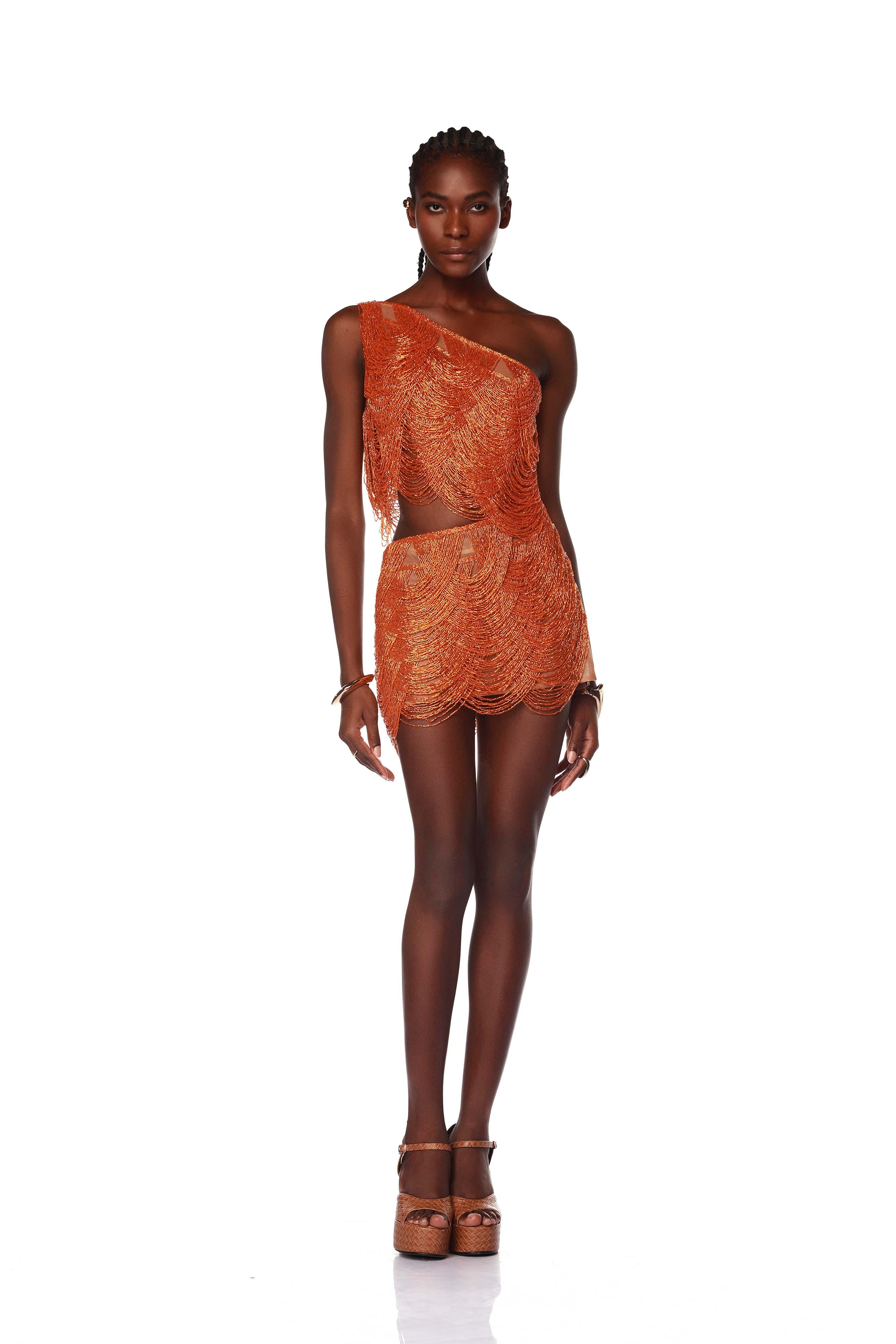 Copper mini outlet dress