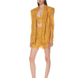 Capri Marigold Lace Blazer - SAMPLE