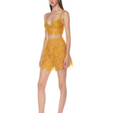Capri Marigold Lace Bralette - SAMPLE