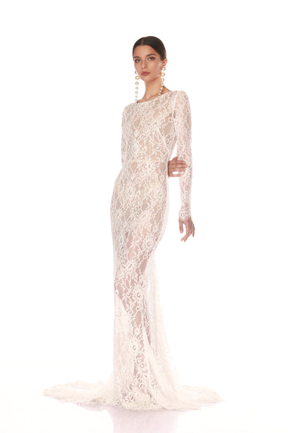 Colette Blanc Lace Gown