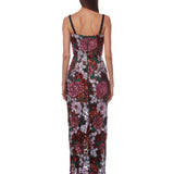 Dahlia Pink Multi Maxi Dress With Straps