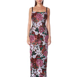 Dahlia Pink Multi Maxi Dress With Straps