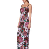 Dahlia Pink Multi Maxi Dress With Straps