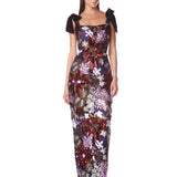 Dahlia Purple Multi Maxi Dress