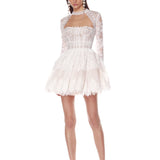 Daphne Ivory Long Sleeve Mini Dress