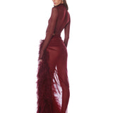 Elle Burgundy Skirt