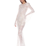 Eloise Long Sleeve White Gown