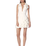 Estelle White Mini Dress - SAMPLE