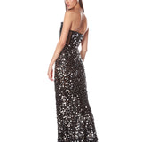 Farah Black Sequin Maxi Dress - SAMPLE