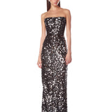 Farah Black Sequin Maxi Dress - SAMPLE
