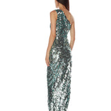 Farah Blue One Shoulder Gown - SAMPLE