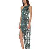 Farah Blue One Shoulder Gown - SAMPLE