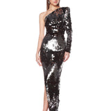 Farah Gunmetal Gown