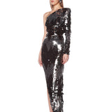 Farah Gunmetal Gown