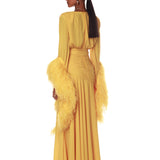 Geisha Mustard Maxi Dress