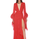 Geisha Red Maxi Dress