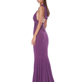 Helena Violet Hooded Gown - SAMPLE