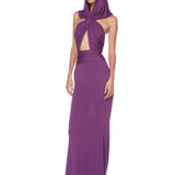 Helena Violet Hooded Gown - SAMPLE