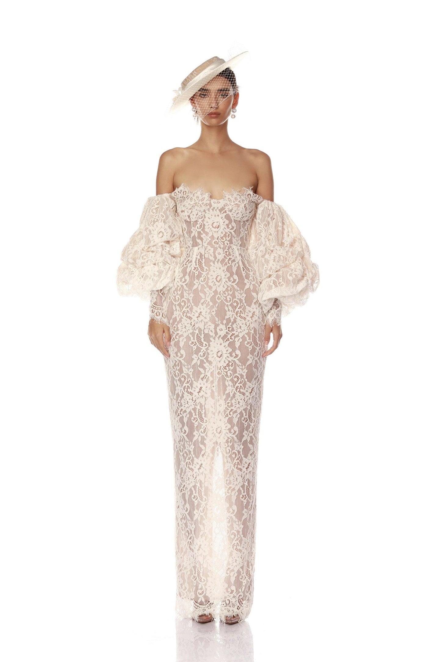 Colette Blanc Off the Shoulder Gown - Pre Order - BRONX AND BANCO