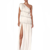 Grecian Blanc One Shoulder Gown - Pre Order - BRONX AND BANCO