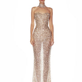 Giselle Silver Sequin Gown - Pre Order - BRONX AND BANCO