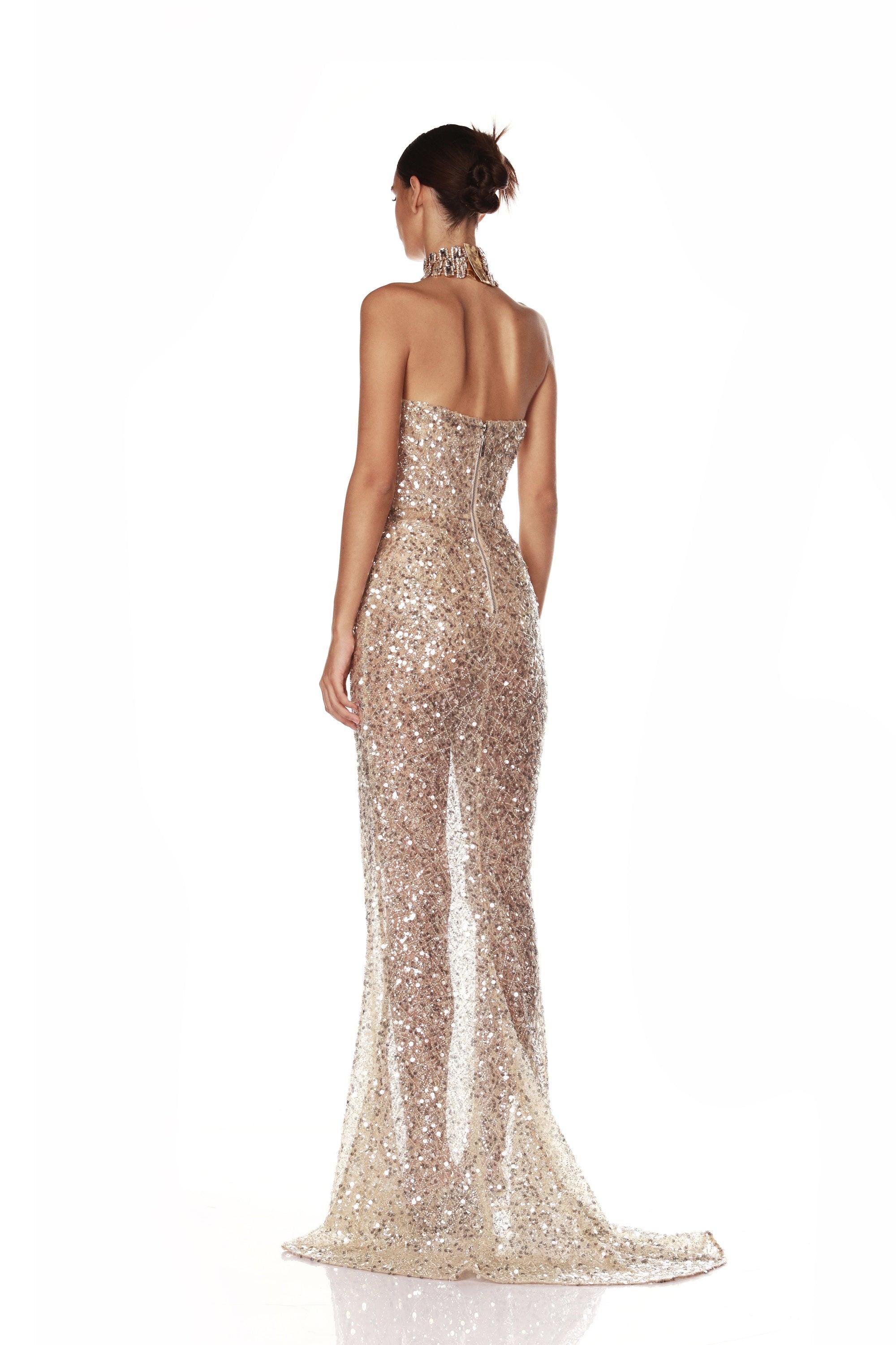 Giselle Silver Sequin Gown - Pre Order - BRONX AND BANCO