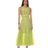 Megan Lime Midi Dress