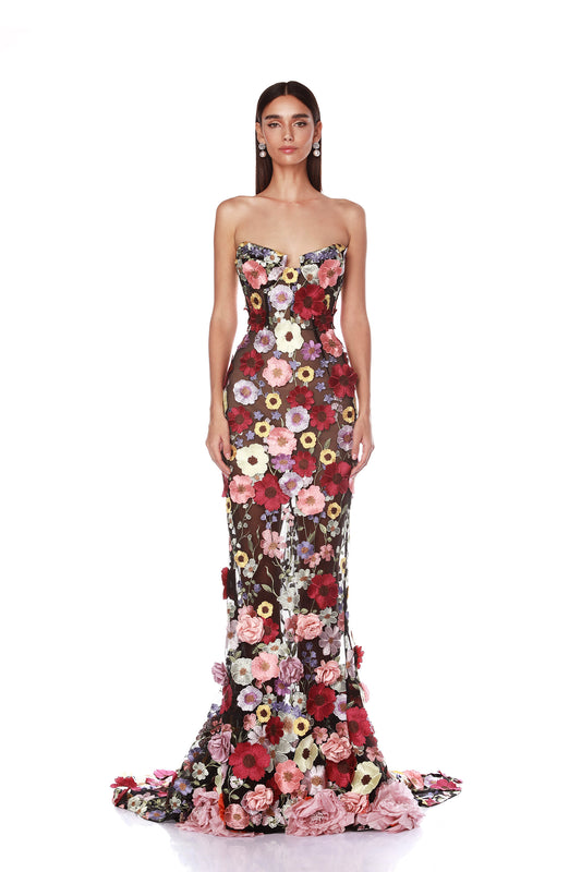 Jasmine Multi Floral Gown