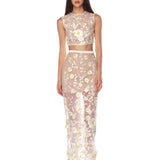 Jasmine White Multi Two Piece Set