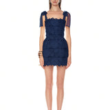 Maia Sleeveless Navy Mini Dress