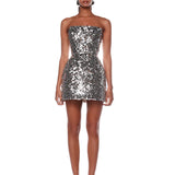 Maraya Silver Sequin Mini Dress