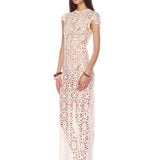 Marley Cap Sleeve White Crochet Maxi Dress