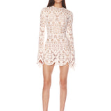 Marley White Crochet Mini Dress