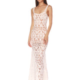 Marley White Crochet Sleeveless Maxi Dress