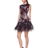 Mia Purple Multi Mini Dress