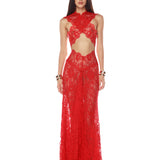 Naia Red Lace Gown