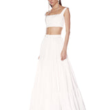 Quinn White Skirt & Top Set - SAMPLE