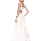 Quinn White Skirt & Top Set - SAMPLE