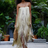 Adisa Strapless Gold Gown - Pre Order - BRONX AND BANCO