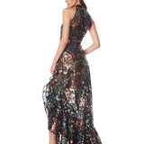 Sicilia Blue Sequin Maxi Dress - SAMPLE