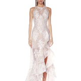 Sicilia Silver Sequin Maxi Dress - SAMPLE