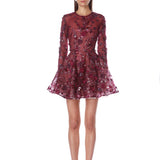Talulah Burgundy Mini Dress - SAMPLE