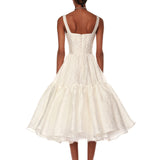 Tiara White Midi Dress
