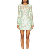 Bouquet Maraya Mint Long Sleeve Dress