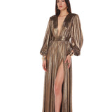 Zoe Gold Maxi Dress