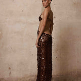 Amani Cutout Sequin Maxi Dress