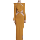 Amara Mustard Maxi Dress - BRONX AND BANCO