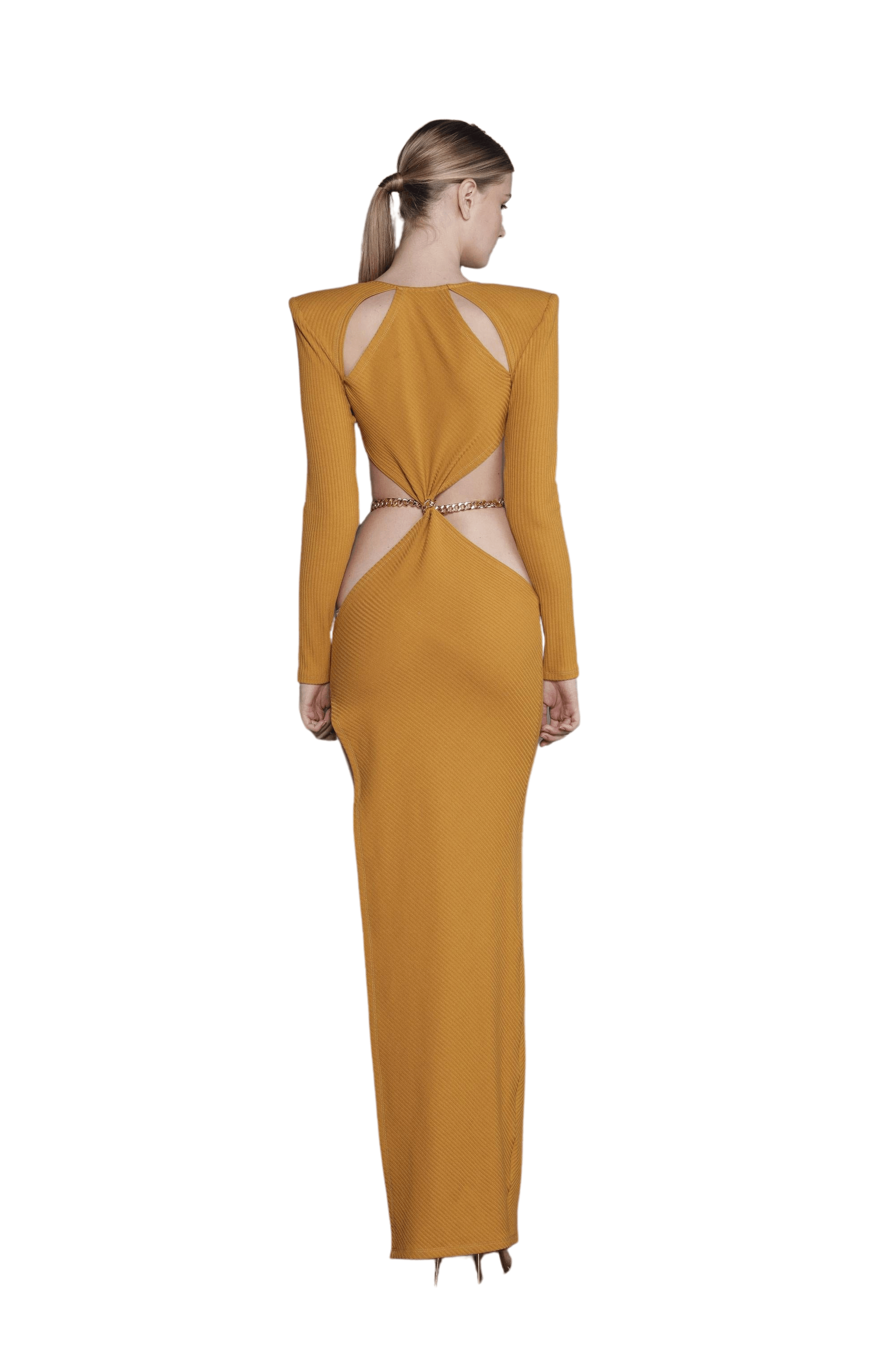 Amara Mustard Maxi Dress - BRONX AND BANCO